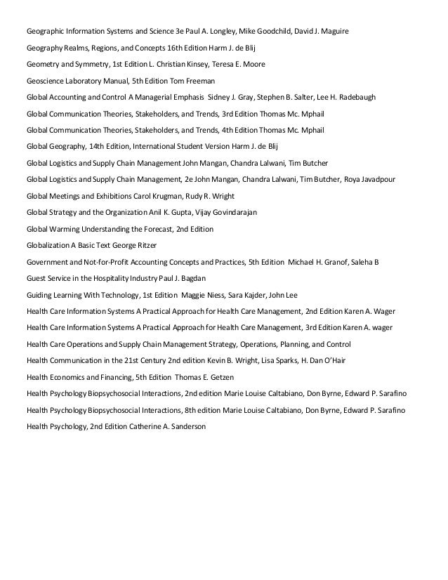 Global Logistics And Supply Chain Management 2nd Edition Test Bank