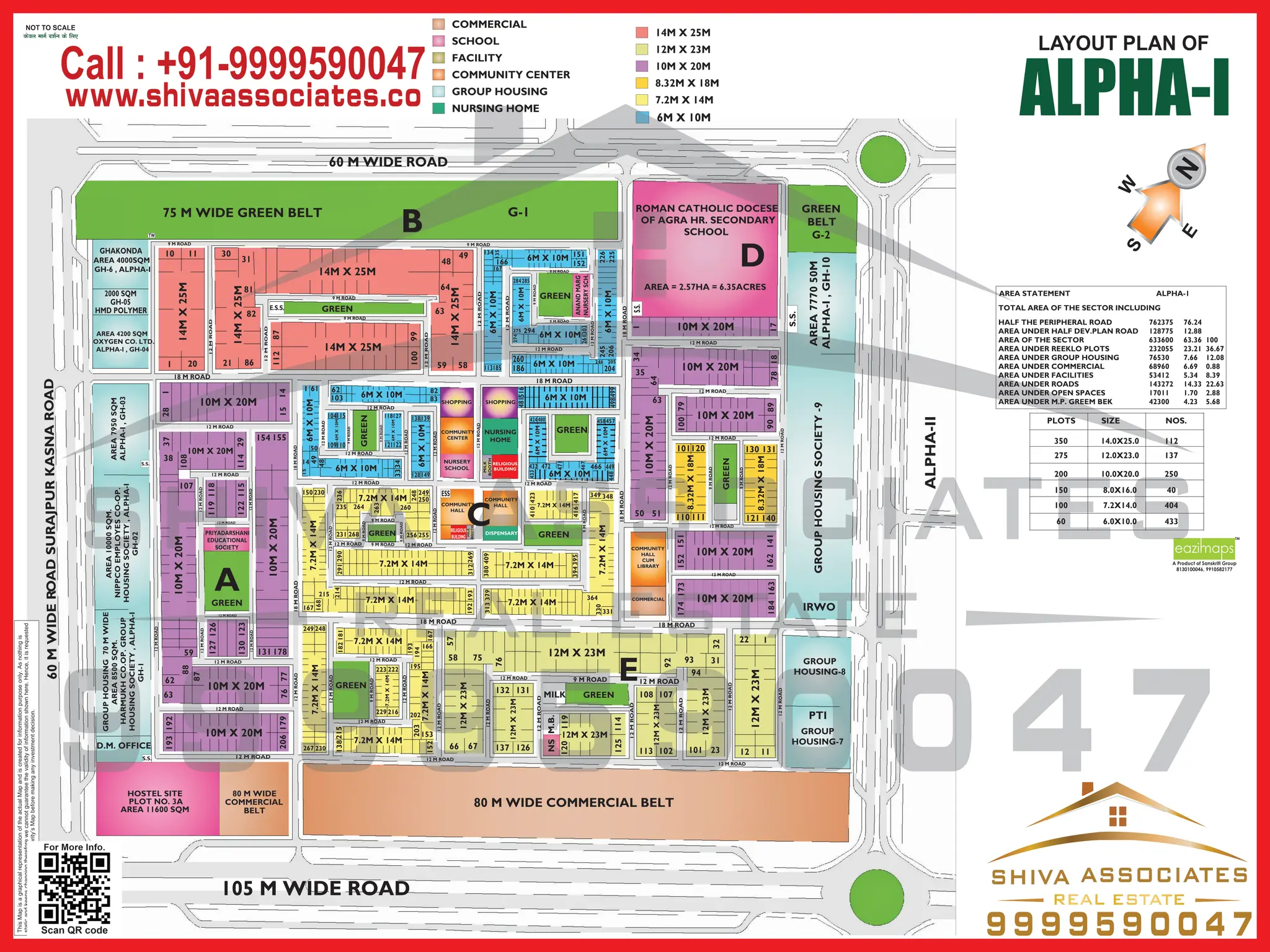 Alpha 1 Greater Noida HD Map Layout Plan of Alpha 1 Shiva Associates