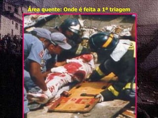 Área quente: Onde é feita a 1ª triagem 