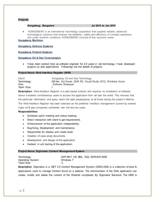 Dot Net Developer with 3.11 Years of experience | PDF