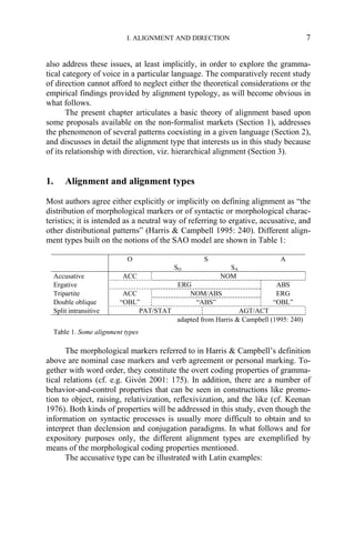 Deixis And Alignment Inverse Systems In Indigenous Languages Of The ...