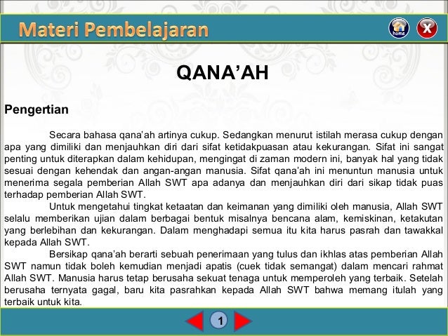 Ppt qana'ah dan tasamuh