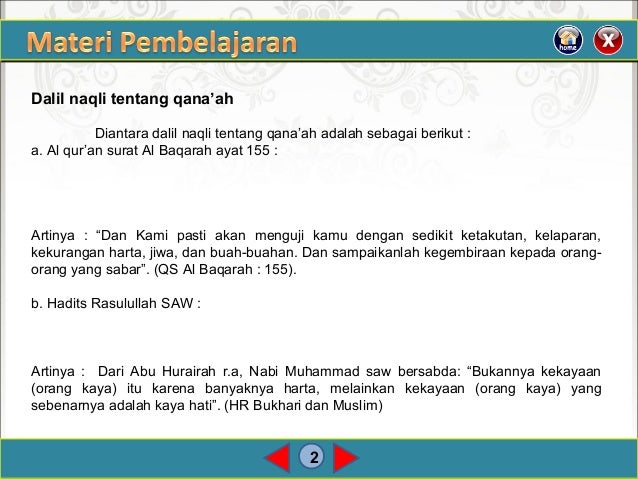 Ppt qana'ah dan tasamuh