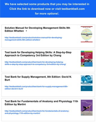 Test Bank for Developing Management Skills, 8th Edition: David A ...
