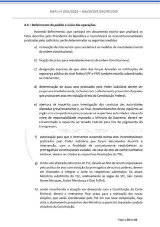 RAPJ nº XXX/2022 – NA/SICINT/DICINT/DIP
Página 20 de 66
 