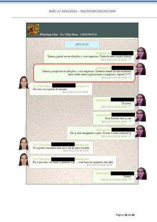 RAPJ nº XXX/2022 – NA/SICINT/DICINT/DIP
Página 36 de 66
 