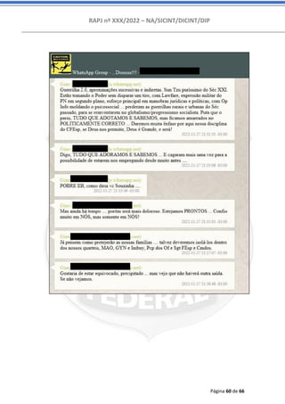 RAPJ nº XXX/2022 – NA/SICINT/DICINT/DIP
Página 60 de 66
 
