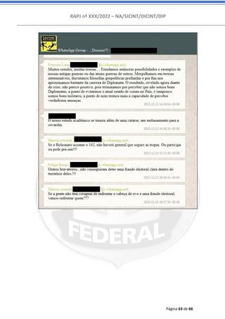 RAPJ nº XXX/2022 – NA/SICINT/DICINT/DIP
Página 63 de 66
 
