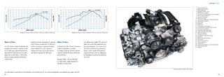 1 
2 
3 
4 
5 
6 
7 
8 
9 
10 
11 
12 
13 
14 
15 
16 
17 
18 
19 
20 
21 
22 
23 
24 25 
26 
27 
28 
29 
30 
31 
Tempérament | Moteur 
Coupe du moteur 6 cylindres à plat 3,8 litres 
440 Nm 400 ch (294 kW) 
1000 1500 2000 2500 3000 3500 4000 4500 5000 5500 6000 6500 7000 7500 8000 
Couple (Nm) 
Régime (tr/min) 
460 
440 
420 
400 
380 
360 
340 
320 
300 
280 
260 
240 
220 
200 
Modèles 911 Carrera S : 400 ch (294 kW) à 7 400 tr/min, 440 Nm à 5 600 tr/min 
1. Pompe haute pression 
2. Injecteur haute pression 
3. Module d’allumage 
4. Régulateur d’arbre à cames 
5. Commande de soupape 
6. Poussoirs avec compensation du jeu de soupape 
7. Arbre à cames d’admission 
8. Soupapes d’admission 
9. Ressort de soupape 
10. Chambre de combustion à revêtement en Alusil 
11. Piston forgé en aluminium 
12. Bielle forgée 
13. Vilebrequin 
14. Pompe à eau 
15. Compresseur de climatisation 
16. Servopompe (en association avec le PDCC) 
17. Amortisseur de vibrations 
18. Poulie d’alternateur débrayable 
19. Tendeur de courroie hydraulique 
20. Clapet de résonance 
21. Conduite à résonance 
22. Commande de clapet de résonance 
23. Résonateur 
24. Papillon des gaz électronique 
25. Filtre à huile 
26. Thermostat programmé 
27. Pompe à dépression 
28. Chemise d’eau 
29. Conduite de ventilation du carter de vilebrequin 
30. Chaîne de distribution 
31. Démarreur 
350 ch (257 kW) 
390 Nm 
1000 1500 2000 2500 3000 3500 4000 4500 5000 5500 6000 6500 7000 7500 8000 
Couple (Nm) 
Régime (tr/min) 
460 
440 
420 
400 
380 
360 
340 
320 
300 
280 
260 
240 
220 
200 
Modèles 911 Carrera : 350 ch (257 kW) à 7 400 tr/min, 390 Nm à 5 600 tr/min 
300 
280 
260 
240 
220 
200 
180 
160 
140 
120 
100 
80 
60 
40 
Puissance (kW) 
Moteur 3,4 litres. 
Les 911 Carrera Coupé et Cabriolet sont 
équipées d’un moteur 6 cylindres à plat 
de 3,4 litres avec injection directe d’es-sence 
(DFI) et VarioCam Plus, qui déve-loppe 
350 ch (257 kW) à 7 400 tr/min, 
pour un couple maximal de 390 Nm à 
5 600 tr/min. 
Dotée de la boîte mécanique à 7 rapports, 
la 911 Carrera accélère de 0 à 100 km/h 
en 4,8 s et pousse sa vitesse de pointe 
jusqu’à 289 km/h. La 911 Carrera 4 
annonce 4,9 s pour le 0 à 100 km/h et 
une vitesse maximale de 285 km/h. 
300 
280 
260 
240 
220 
200 
180 
160 
140 
120 
100 
80 
60 
40 
Puissance (kW) 
Moteur 3,8 litres. 
À l’oeuvre sur la 911 Carrera S (versions 
Coupé et Cabriolet), un moteur 
6 cylindres à plat de 3,8 litres doté de 
l’injection directe d’essence (DFI) et du 
VarioCam Plus. 
Résultat chiffré : 400 ch (294 kW) 
à 7 400 tr/min, couple maximal de 
440 Nm à 5 600 tr/min. 
Les informations concernant la consommation, les émissions de CO2 et la classe énergétique sont indiquées aux pages 141/143. 
Les chiffres des modèles 911 Carrera S 
dotés de la boîte PDK optionnelle sont 
tout aussi éloquents : 4,3 s pour le 0 à 
100 km/h et 302 km/h en vitesse de 
pointe. La 911 Carrera 4S franchit le 
cap des 100 km/h en 4,3 s également 
et revendique une vitesse de pointe de 
297 km/h. 
38 39 
 