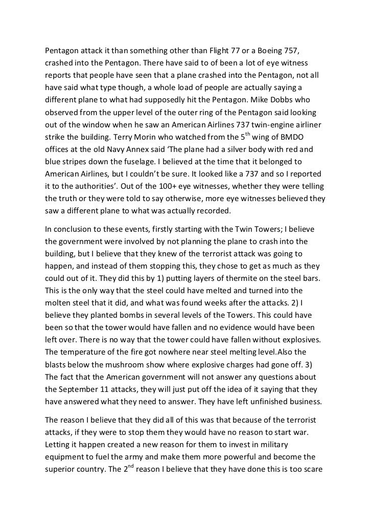 911 conspiracies essay picture