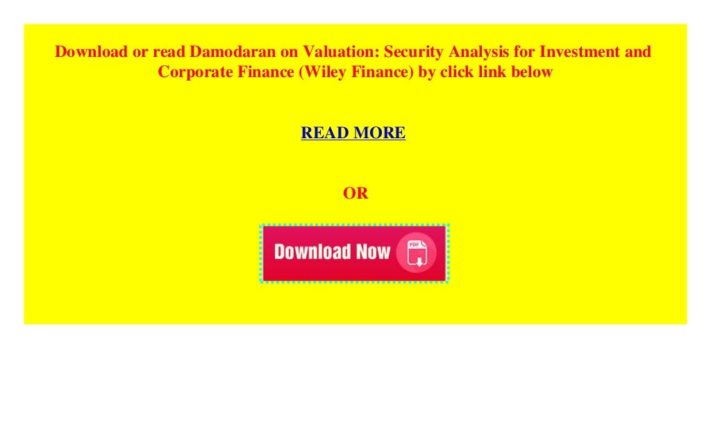damodaran on valuation pdf download