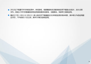 91无线移动应用发展趋势报告 2012 q1