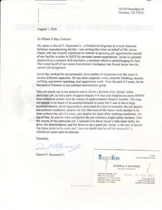Darrell raymond 's letter | PDF