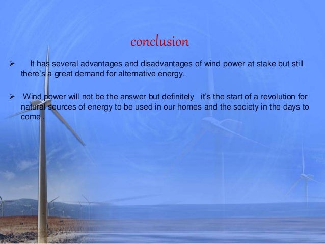 Conclusion of solar and wind energy