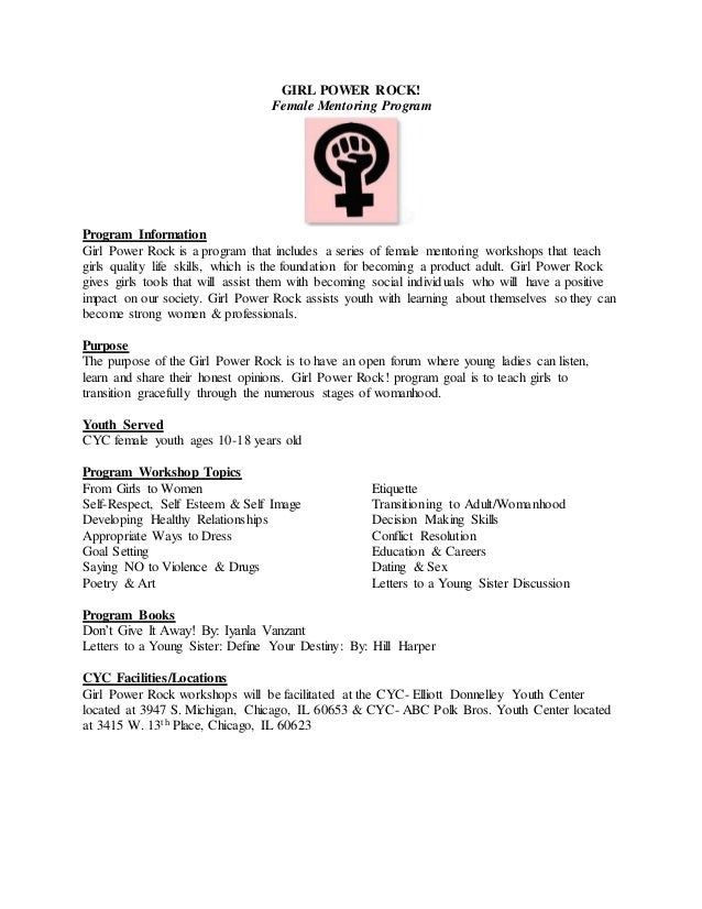 Girl Power Rock Inc. Info Sheet