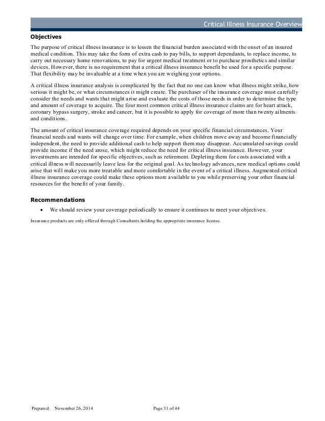 financial plan sample