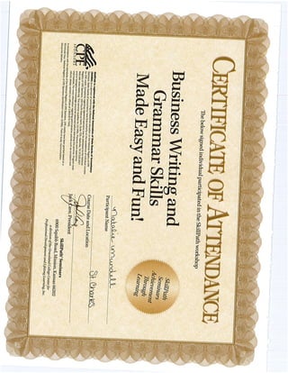 Business Writing Certificate