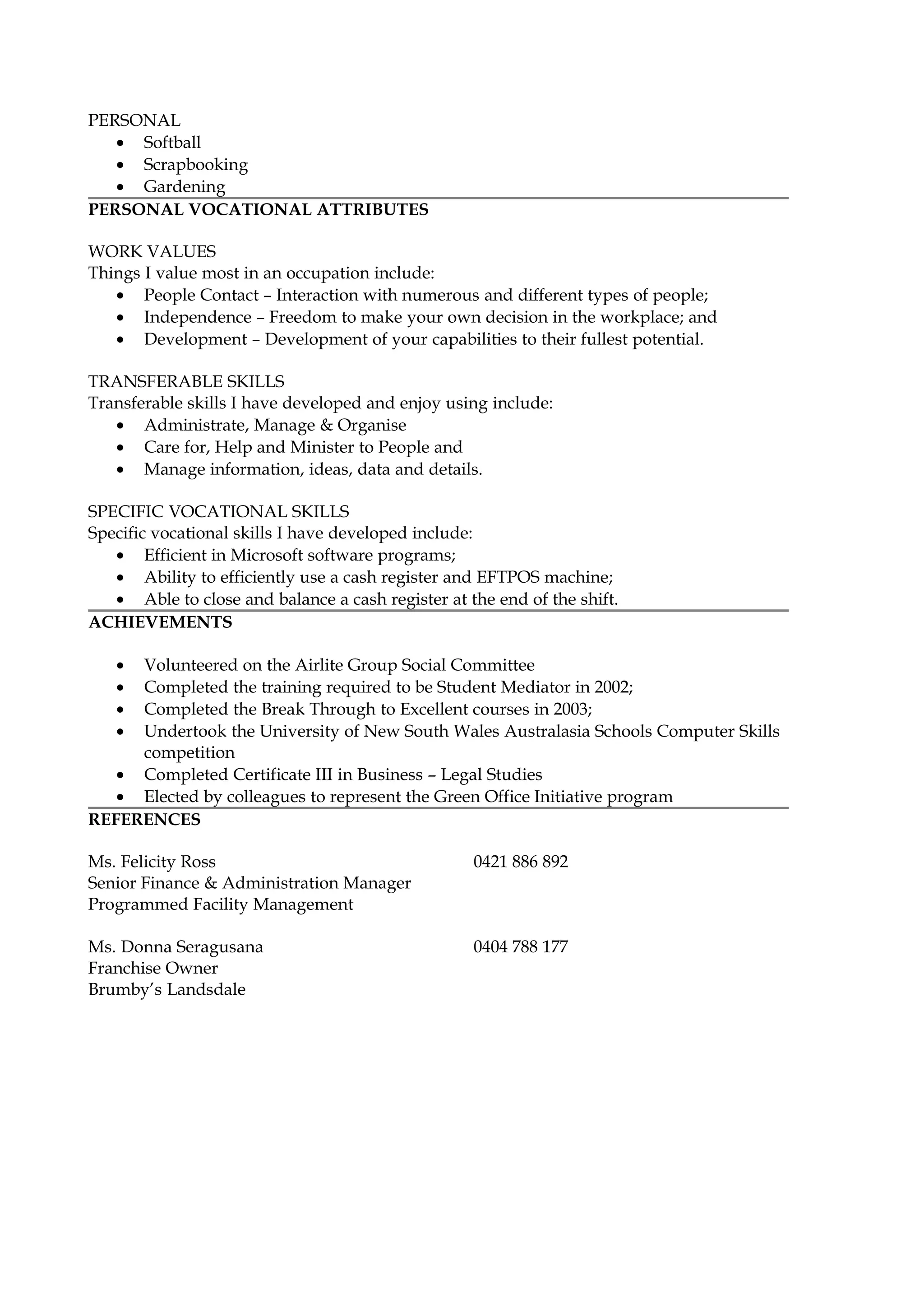 Resume k hancock pdf