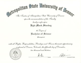 Metropolitan State University Denver Kyle Starkey PPT