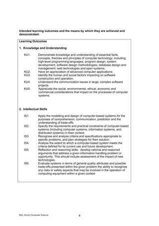 bsc computer science - programme spec _2 | PDF