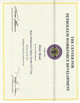 T2 Certificate 2013