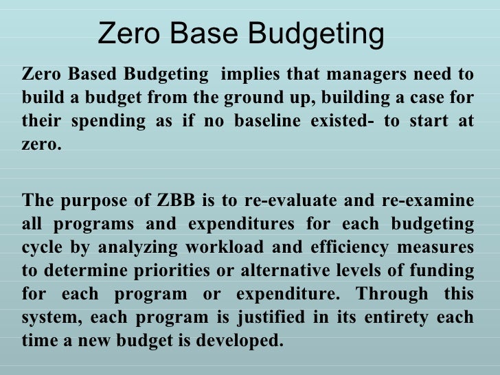 zero based budgeting template