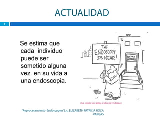 Se estima que
cada individuo
puede ser
sometido alguna
vez en su vida a
una endoscopia.
 