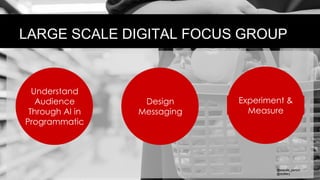 33
Experiment &
Measure
Design
Messaging
Understand
Audience
Through AI in
Programmatic
New Programmatic: Large Scale Digital Focus Group
LARGE SCALE DIGITAL FOCUS GROUP
@claudia_perlich
@dstillery
 
