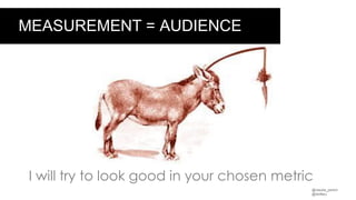 @claudia_perlich
@dstillery
I will try to look good in your chosen metric
MEASUREMENT = AUDIENCE
 