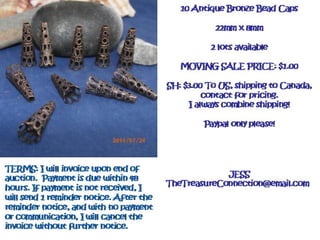 Hidden Treasure Bazaar Presentation 9/16/14 8:00PM EST