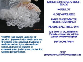 Hidden Treasure Bazaar Presentation 9/16/14 8:00PM EST