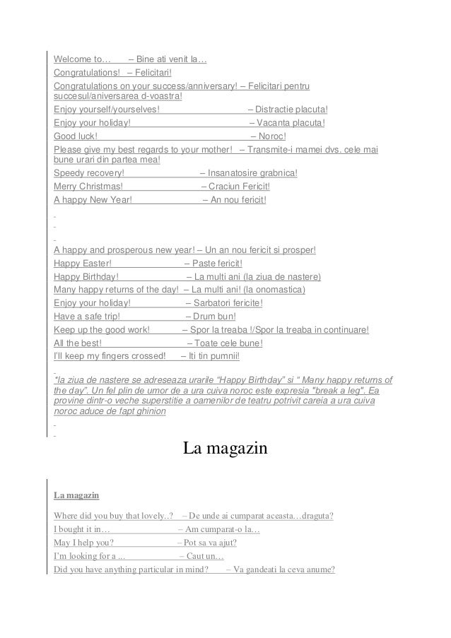 Mult Succes In Continuare Engleza