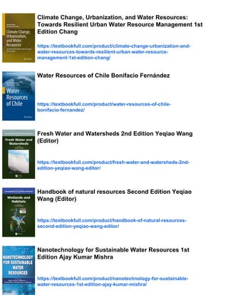 Water Resources and Hydraulics 1st Edition Xixi Wang | PDF