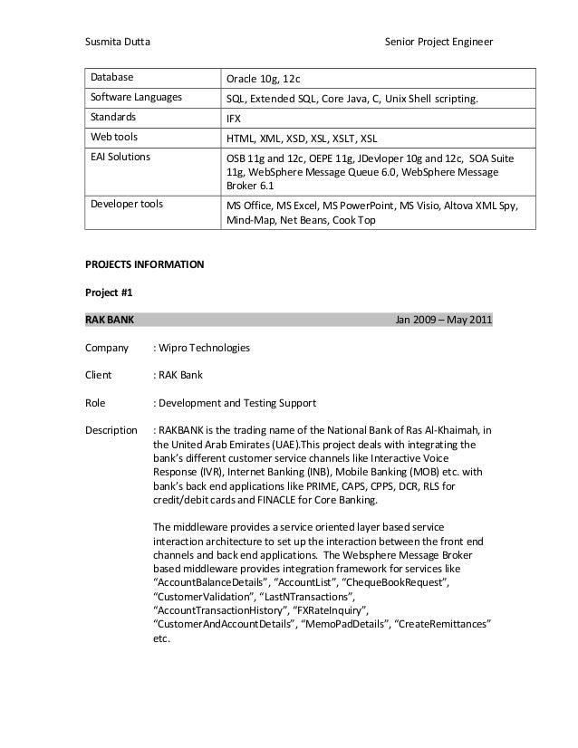 Project engineer roles and responsibilities in wipro