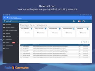 Referral Loop:
Your current agents are your greatest recruiting resource
 