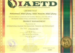 Diploma In Project Management