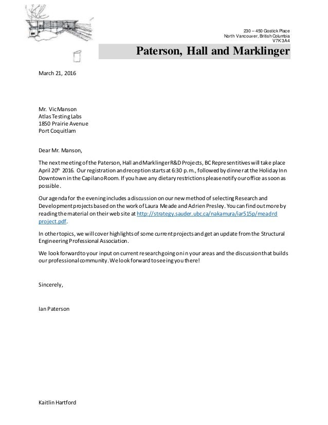 BC Mail Merge Letter