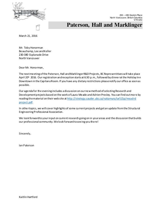 BC Mail Merge Letter