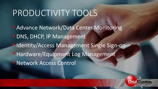 ONECOMM PPT Company Profile 2016 Overview 160331 | PPSX