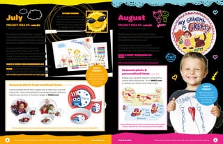 July
PROJECT IDEA #5: under $10
“What I did this summer...”
A summer Makit project is a great
way to get your class excited for the
new school year and makes a great
keepsake or gift for a family member!
Give your students their place mat
templates before they leave for the
summer. During the break, have them draw
a special family outing, a great vacation or
something fun they did during the summer!
MAKE A PLACE MAT CLASSROOM KIT
With a learning based activity on the reverse side.
K1150 $6.99 PER ART KIT (limit 4)
$6.99 per place mat processing fee in addition to kit purchase. We will
credit the cost of each kit towards any group order of 10 or more items.
Makit now offers duplicate items from the same art (see page 14)
August
PROJECT IDEA #6: under $10
“When I was your age...”
Talk to your class about when their
grandparents were their age and what has
changed from then to now!
Have them create a plate as a gift for
Grandparents Day next month, showing their
favorite things to do with their Grandparents!
MAKE A PLATE®
CLASSROOM KIT
K1100 $6.99 PER ART KIT (limit 4)
$6.99 per item processing fee in addition to kit purchase. We will
credit the cost of each kit towards any group order of 10 or more items.
Makit now offers duplicate items from the same art (see page 14)
A personalized dinner set is a great way to keep your summer
memories - from camp photos to amazing artwork creations!
Upload your photos or choose a design at Makit.com.
Seasonal photo & personalized items under $20
Personalized & photo items ordered online ship within 5 days! Perfect for last minute personalized gifts!
DID YOU KNOW?
The Sun is one of millions and
millions of stars in the Galaxy.
When we look at the sun from
Earth we see it as a large round
orange/yellow ball. This is
because we are much closer to
the Sun than we are to any of
the other stars in the Galaxy.
Seasonal photo &
personalized items under $20
Display your vacation photos in style with a
unique photo dinner set. Go to Makit.com
to upload your photos and order today.
Personalized & photo items ordered online ship within
5 days! Perfect for last minute personalized gifts!
DON’T
FORGET!
Makit will ship your
finished artwork
order within 2 weeks
from the day
we receive it!
DON’T
FORGET!
Makit will ship your
finished artwork
order within 2 weeks
from the day
we receive it!
8 9To order: call 1-800-248-9443, M - F, 8:30 am - 5:00 PM CST or shop 24/7 at www.makit.com	 www.makit.com Made in the USA	 Please have your item number and credit card number ready when ordering
 