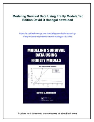 Modeling Survival Data Using Frailty Models 1st Edition David D Hanagal ...