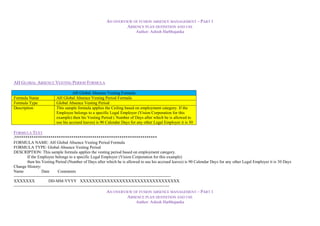 An Overview of Fusion Absence Management Absence Plan Definition and ...