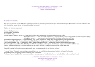 An Overview of Fusion Absence Management Absence Plan Definition and ...