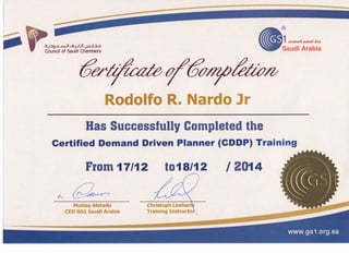 1. CDDP TRAINING CERTIFICATE | PDF