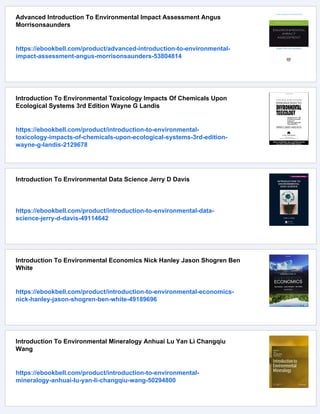 Introduction To Environmental Impact Assessment Principles And ...