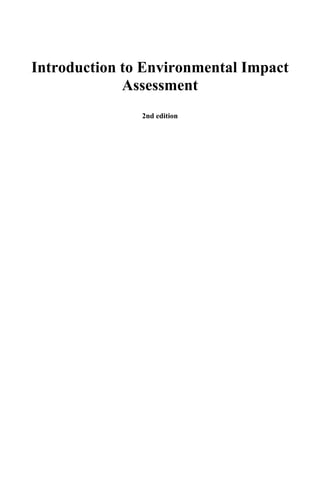 Introduction To Environmental Impact Assessment Principles And ...
