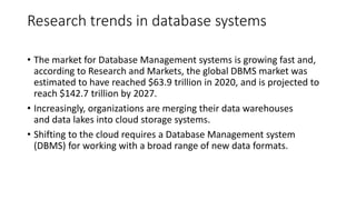 Emerging Research Trends in Database Systems: Cloud, Automation, and ...