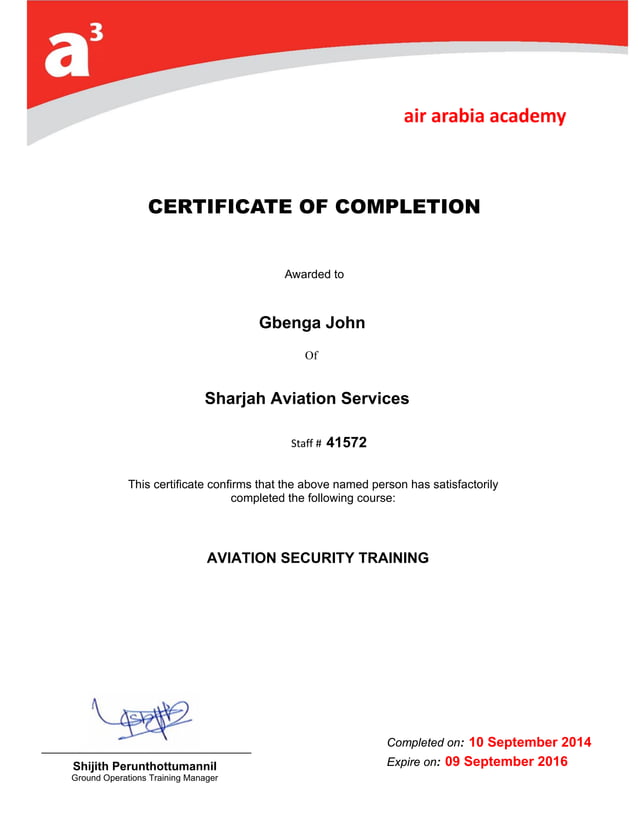 AVIATION SECURITY TRAINING (1) | PDF