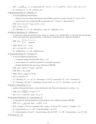 Actuarial Science Reference Sheet | PDF