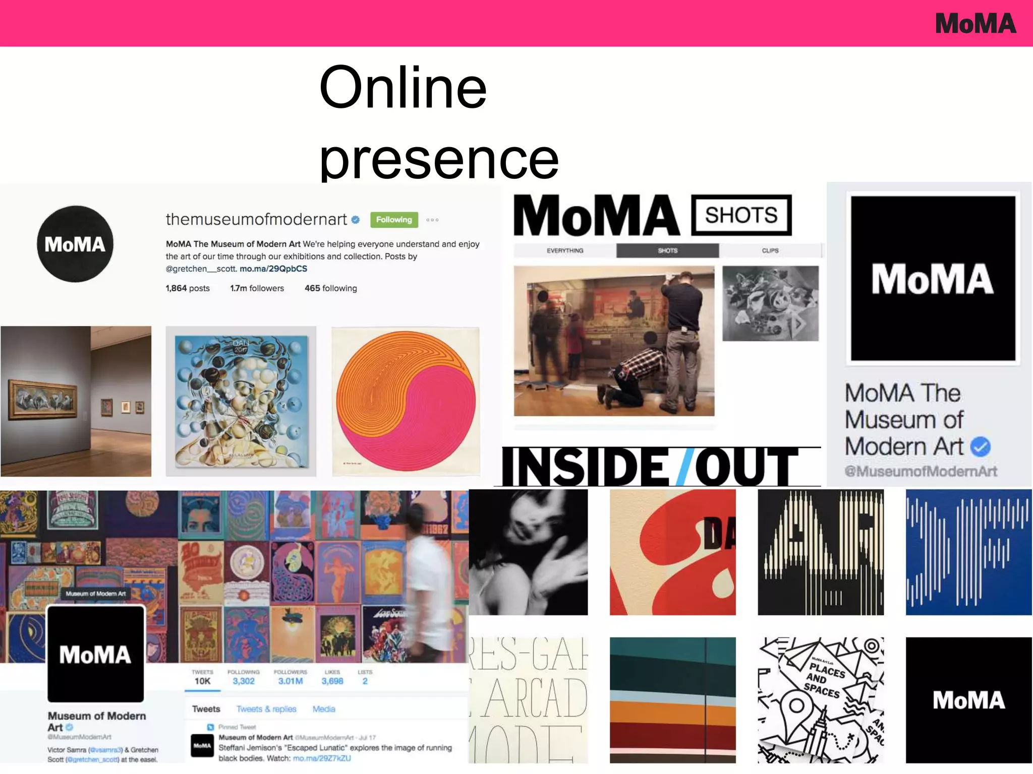 Online
presence
 